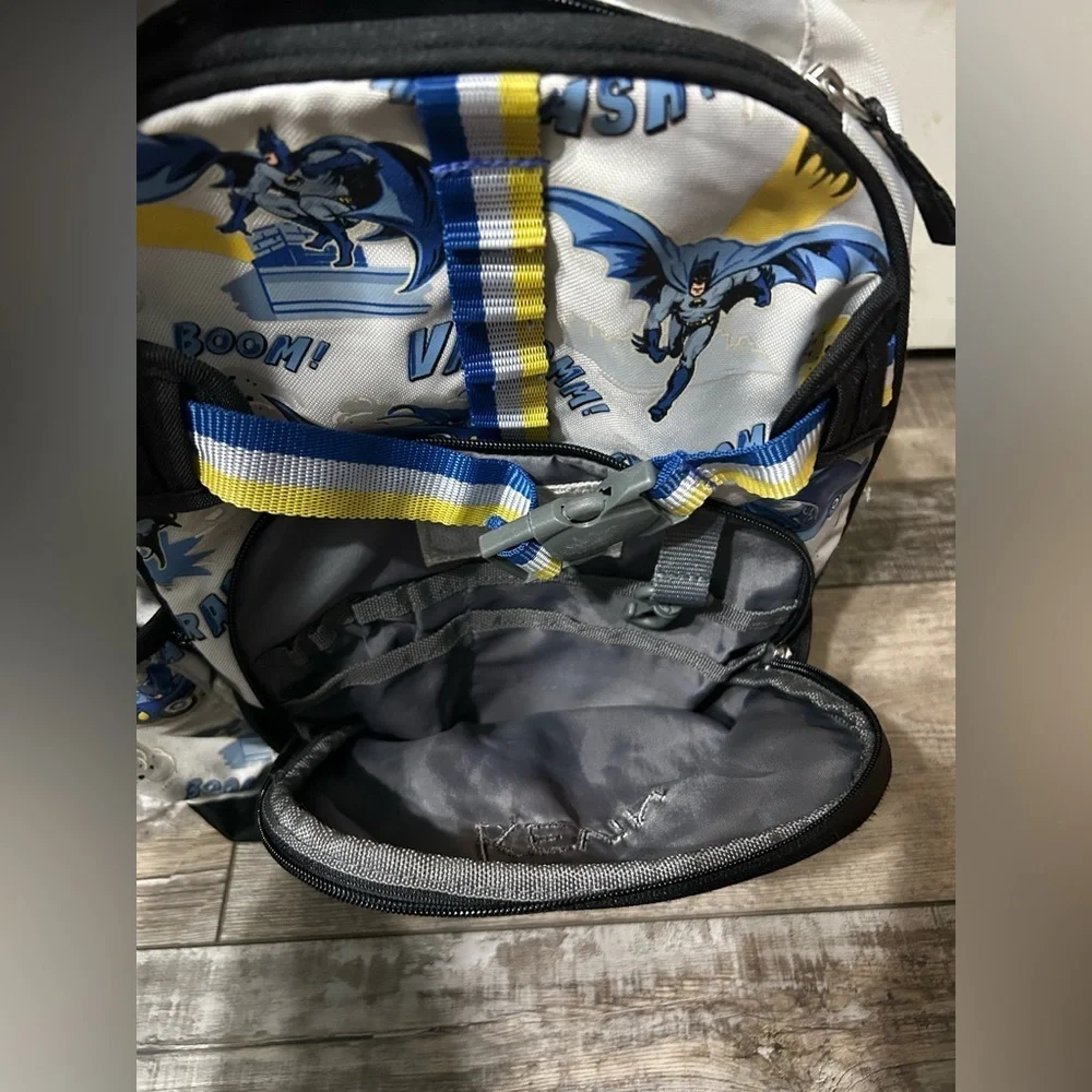 Pottery barn Kids “Kevin” Batman Themed Backpack Blue& Yellow